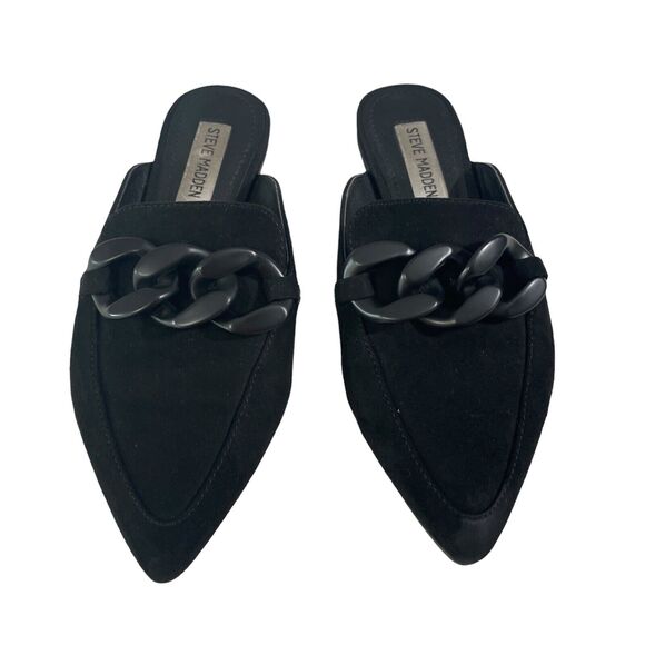 Steve Madden Women's Suede Slip On Slides Shoes Finn Model SZ/6M - Picture 2 of 16